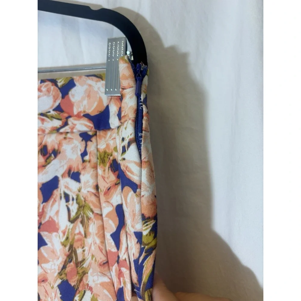 J. Crew‎ Royal Blue Orange Floral Shorts Size 10 V30